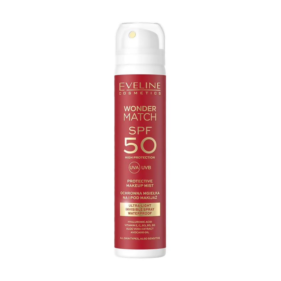 Ультралегкий захисний спрей для макіяжу Eveline Cosmetics Wonder Match Protective Makeup Mist, SPF 50, 75 мл